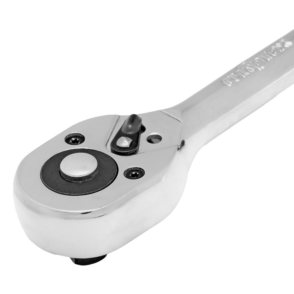 Ключ-трещотка 3/8, 45 зубьев, с быстрым сбросом, CrV, хром Сибртех