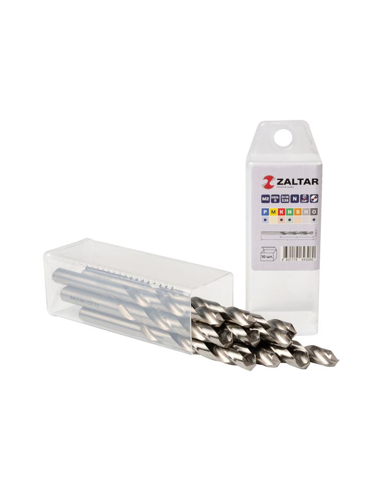 Комплект свёрл по металлу индустриальных, 10 шт, DIN 338, HSS-G, Тип N, 5xD, O8.50 мм (ZA-73085-S10)