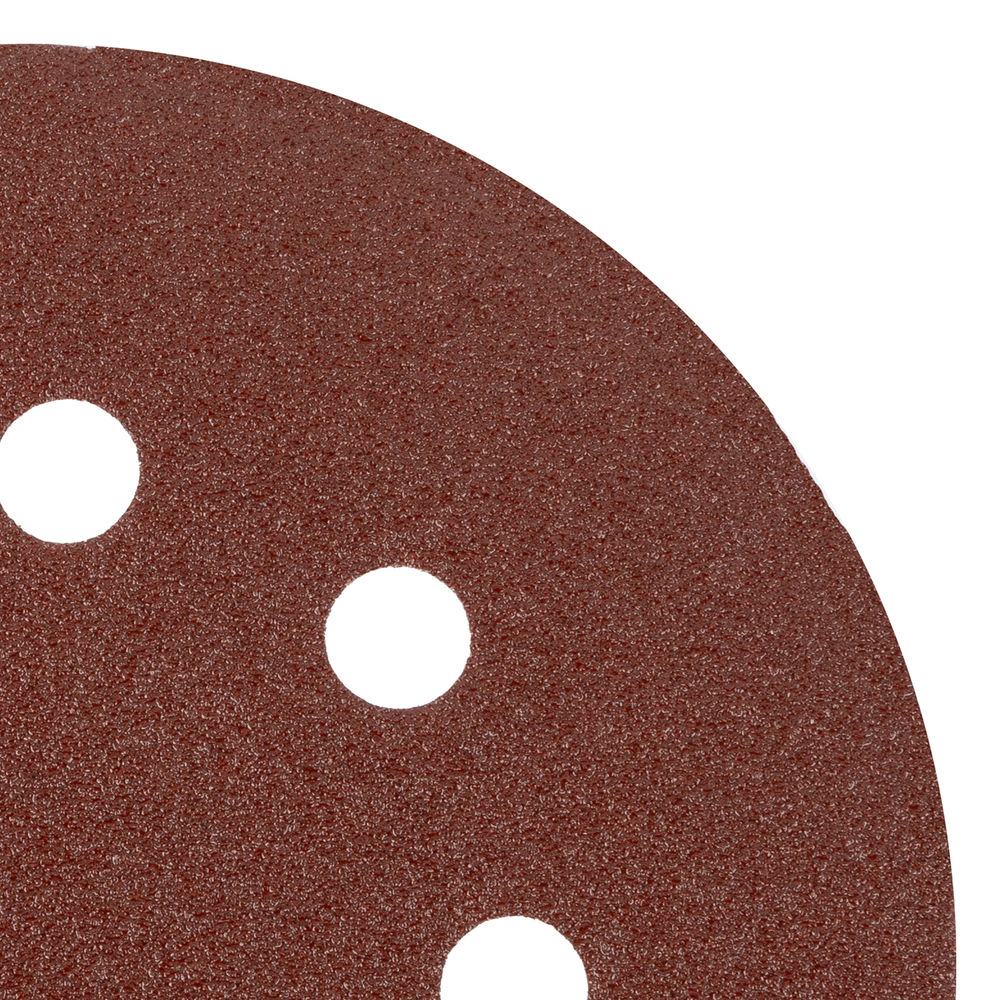 Круг абразивный на ворсовой подложке под липучку, перфорированный, P 100, 125 мм, 5 шт Matrix (73805)