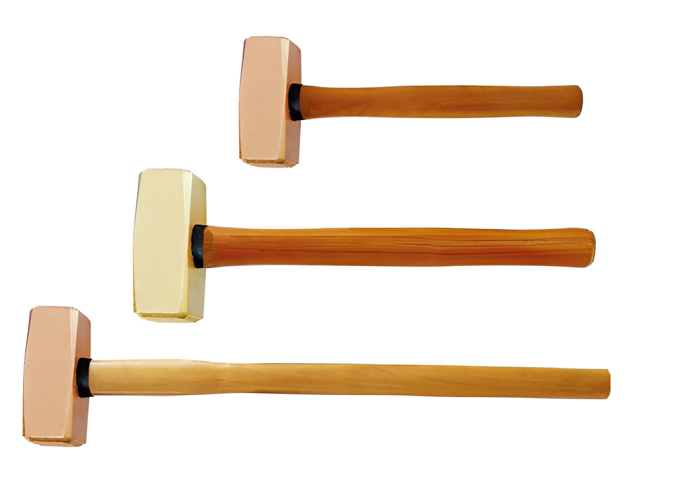 Кувалда тупоносая 4 кг AlCu рукоятка дерево искробезопасная 191I-1012, HORTZ