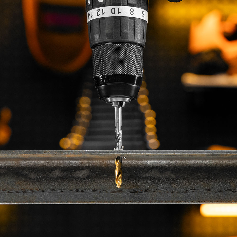 Набор сверл по металлу, 2-8мм, Р6М5-TiN, Golden Tip, 6 шт Denzel (723000)