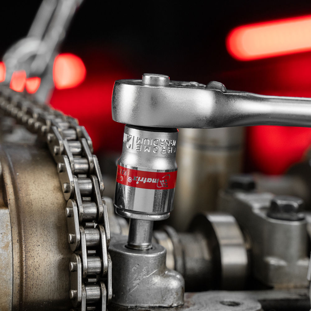 Набор торцевых головок, 1/4, 12 гранные, CrV, 4-13мм, 10 штук Matrix