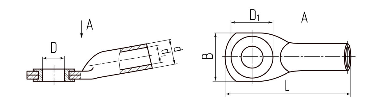 Наконечник кабельный алюмомедный ТАМ 70-12-12 (КВТ) (60061)