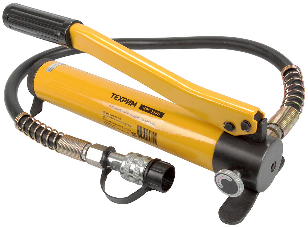 Насос ручной гидравлический НРГ-390П; 600 бар; 0,39 л, боковой подвод, ТЕХРИМ, 811005-1