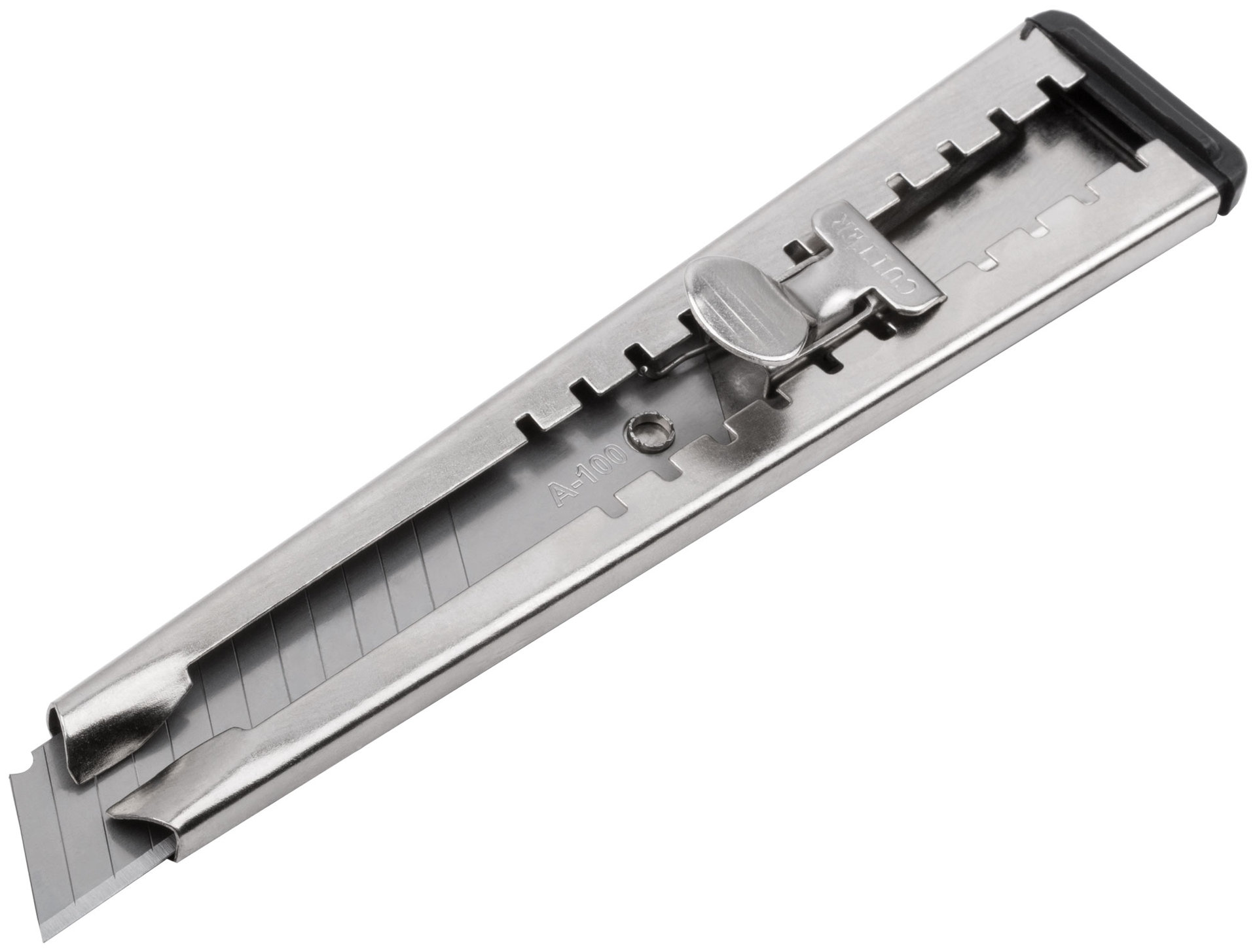 Нож технический Техно 18 мм, метал.корпус, метал.фиксатор (10171)