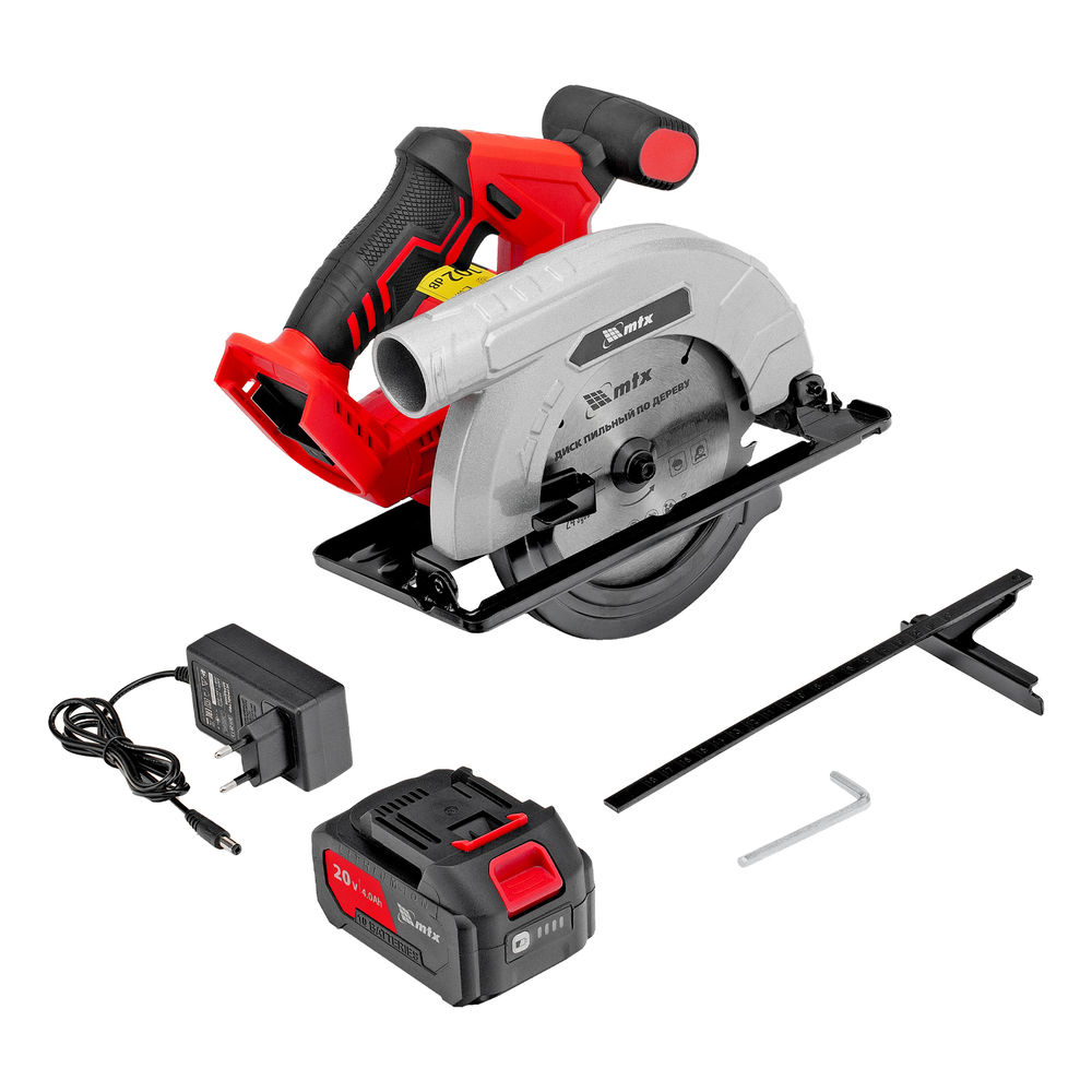 Пила циркулярная аккумуляторная CCSU-20-165, 165 мм, Li-Ion, 20 В// MTX (27480)