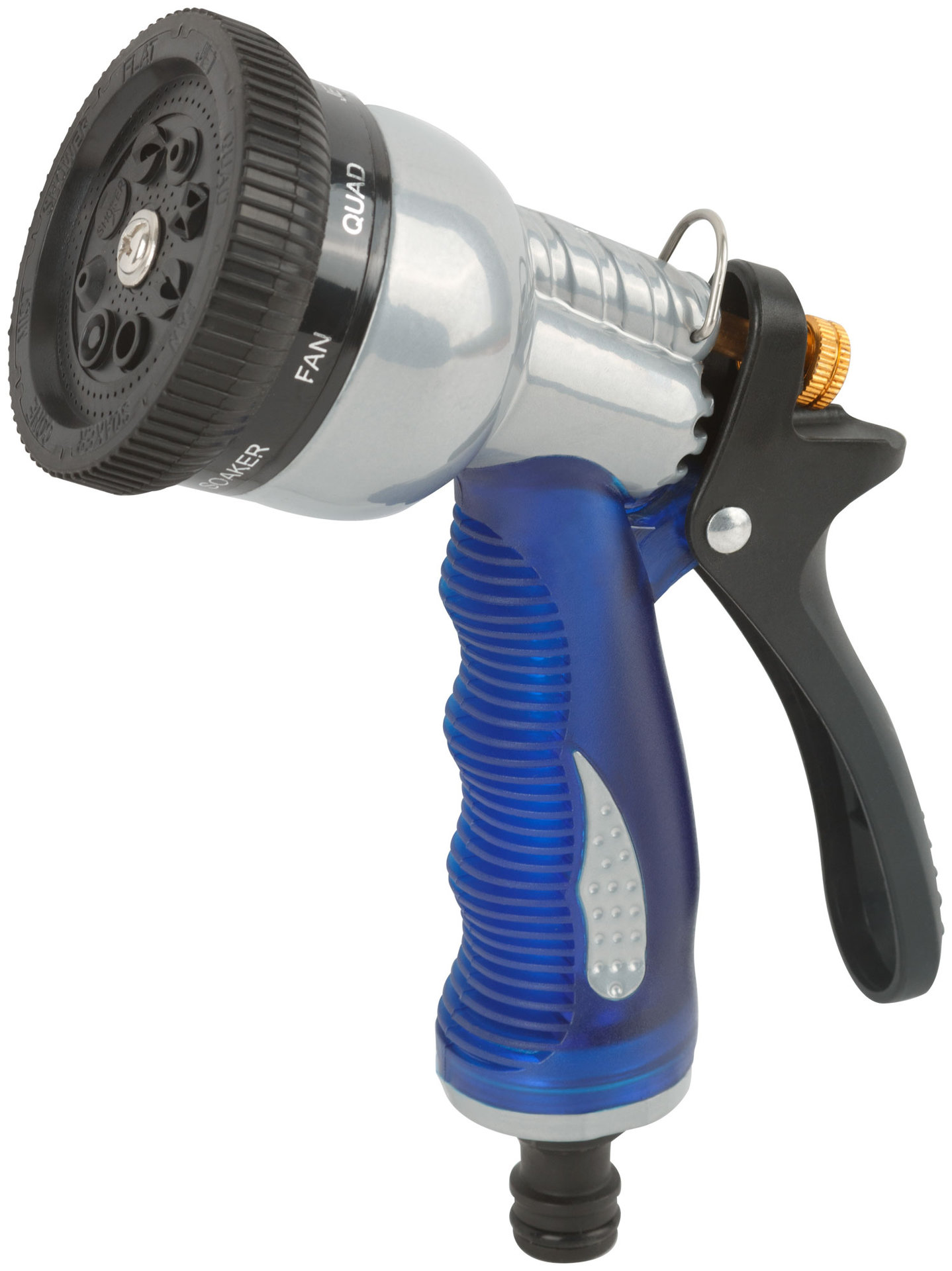 Пистолет для полива, 8 режимов, синий Профи 170 мм (77306)