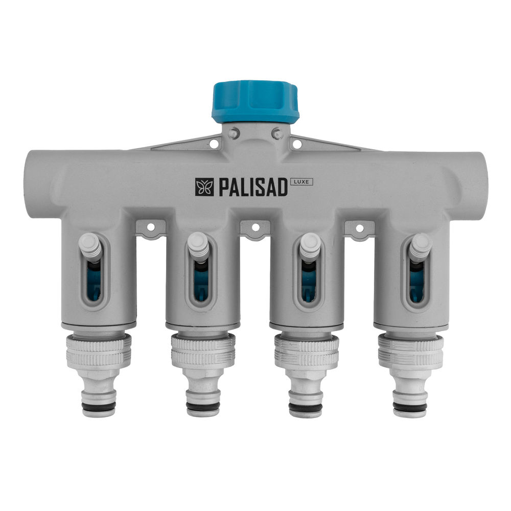 Разветвитель четырехканальный, с внутренней резьбой 3/4, алюминий, LUXE Palisad (65833)