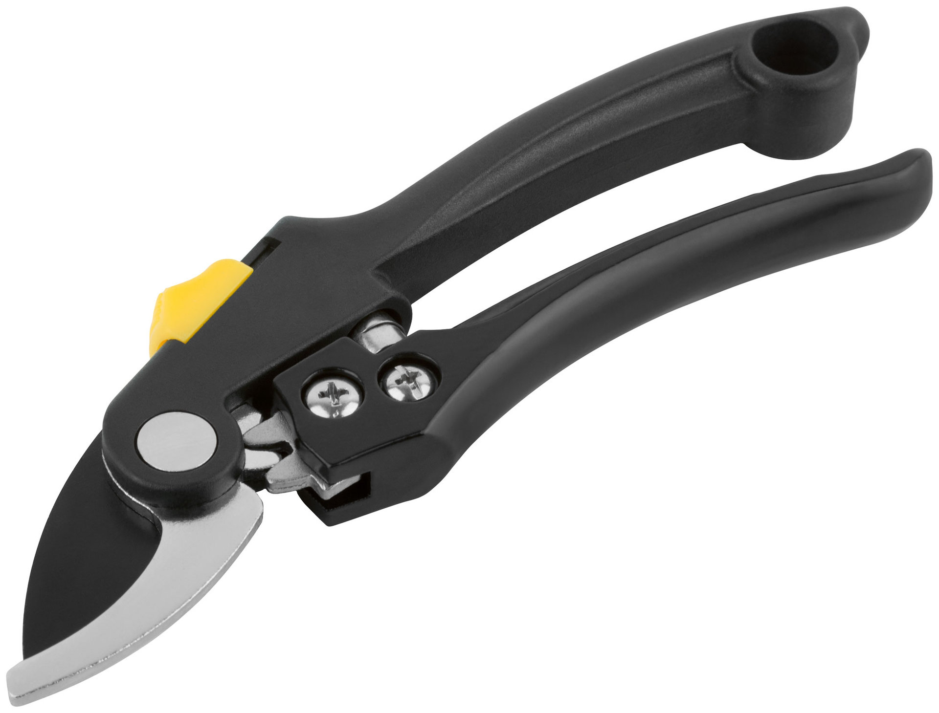 Секатор, режущие кромки внахлест, тефлон, зубчатый привод, алюминиевая и пластиковая ручки 210 мм (77092)