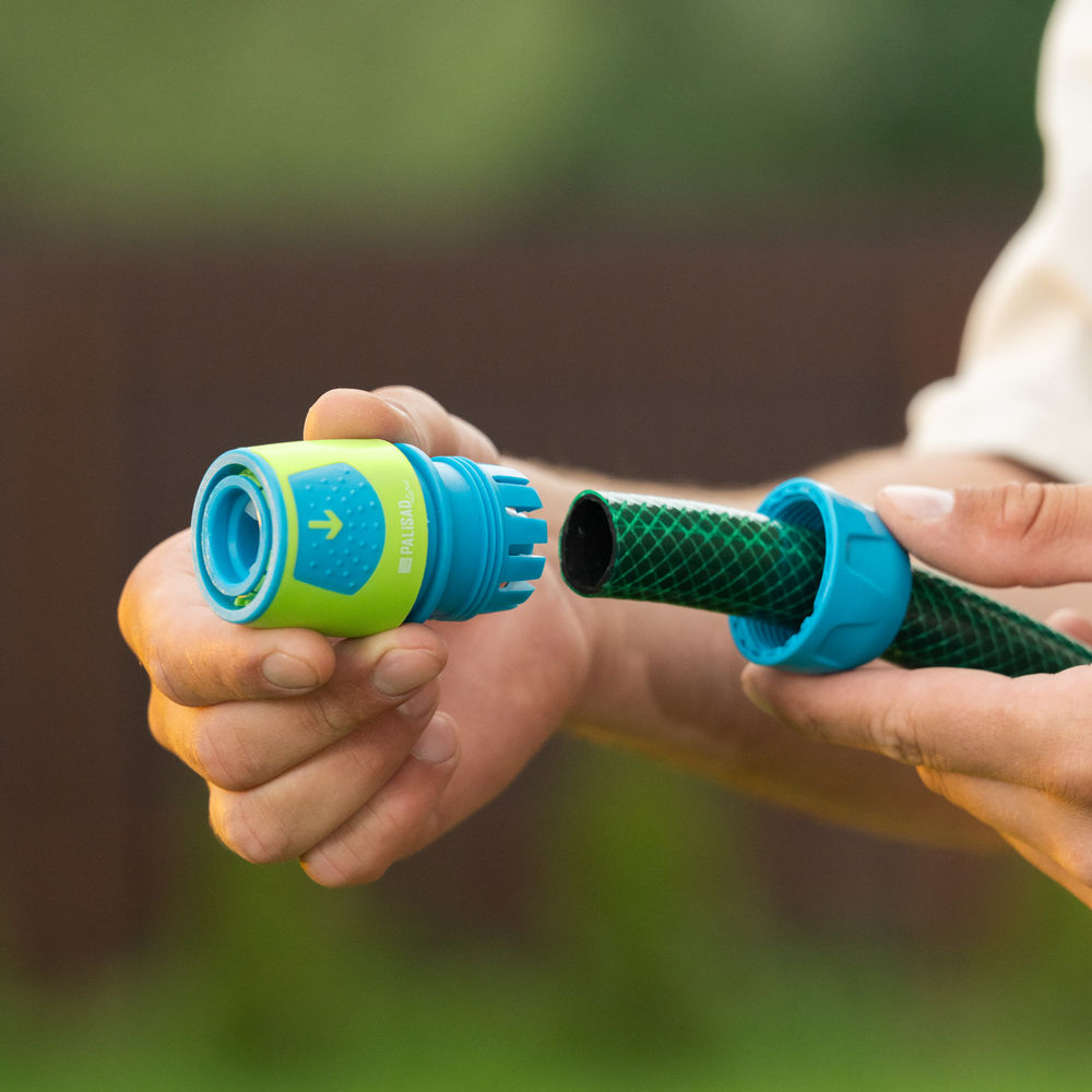 Соединитель быстросъемный для шланга 1/2-3/4, АВС-пластик Palisad Luxe (66266)