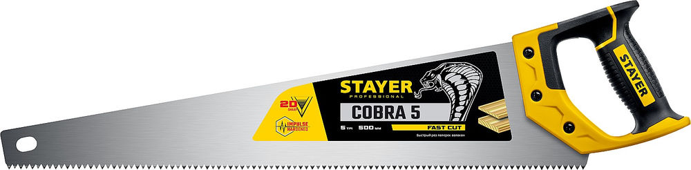 Ножовка по дереву Cobra 5, 500 мм STAYER Professional 1506-50_z02