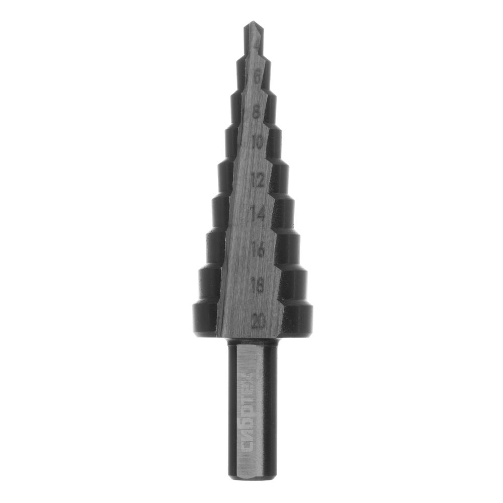 Сверло ступенчатое по металлу 4-6-8-10-12-14-16-18-20 мм, 4241 Сибртех (723012)