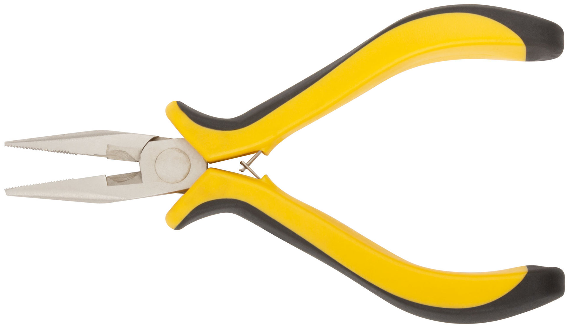 Тонконосы мини Профи, никелированное покрытие, черно-желтые мягкие ручки 125 мм (51633)