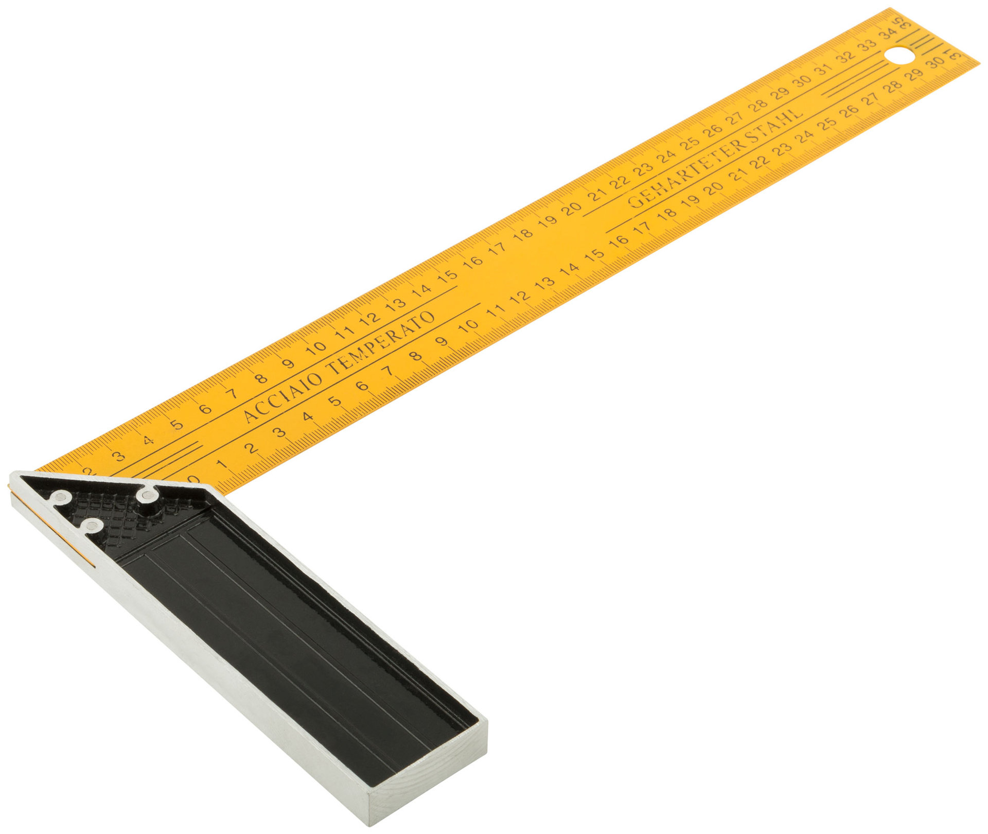 Угольник столярный желтый усиленный 350 мм (19435)