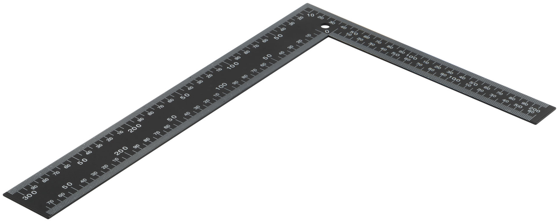 Угольник столярный цельнометаллический, крашеная шкала 200 х 300 мм (19622)