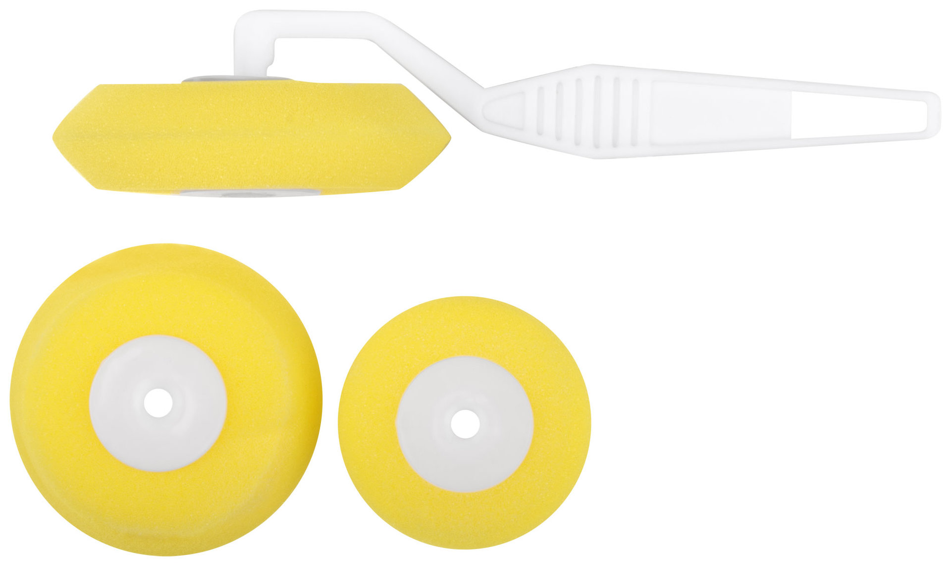 Валик поролоновый желтый угловой, набор 3 шт. (02840)