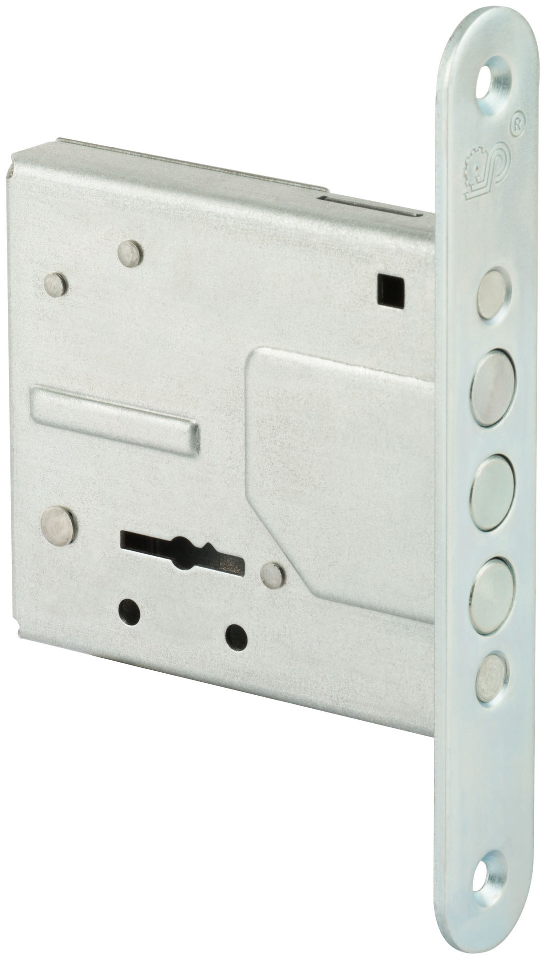 Замок врезной ЗВ8-4С, три круглых ригеля (66970)