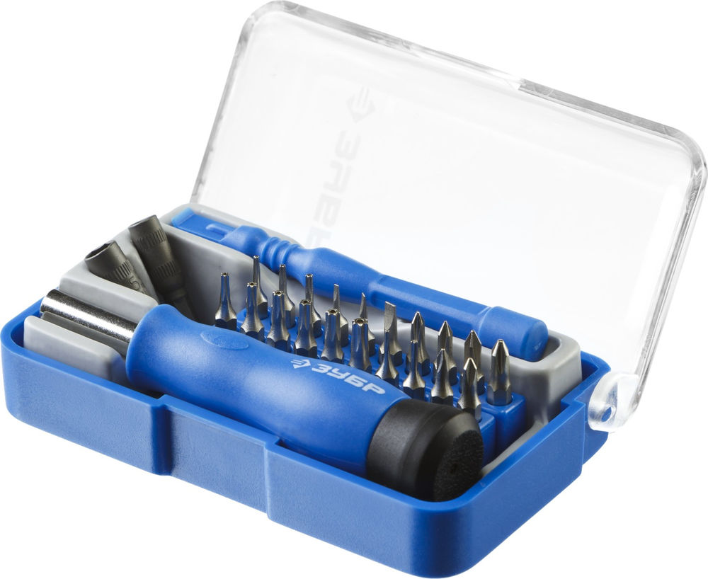 Набор отвертка для точных работ с насадками 24 предм. Профессионал ЗУБР 25648-H24