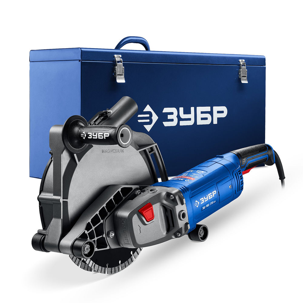 Штроборез (бороздодел) d 230 мм, 2700 Вт, ширина 65 мм, металический ящик ЗУБР Профессионал ЗШ-П65-2700 ПСТК