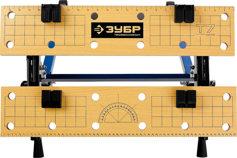 Складной столярный верстак 605х490х810 мм T7 ЗУБР 38728
