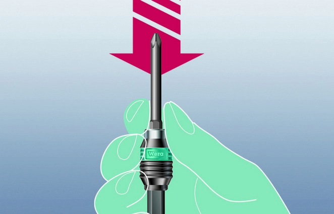 Битодержатель быстросъёмный 100 мм 1/4 E6.3 c магнитом Rapidaptor серия 889/4 R Wera WE-052504