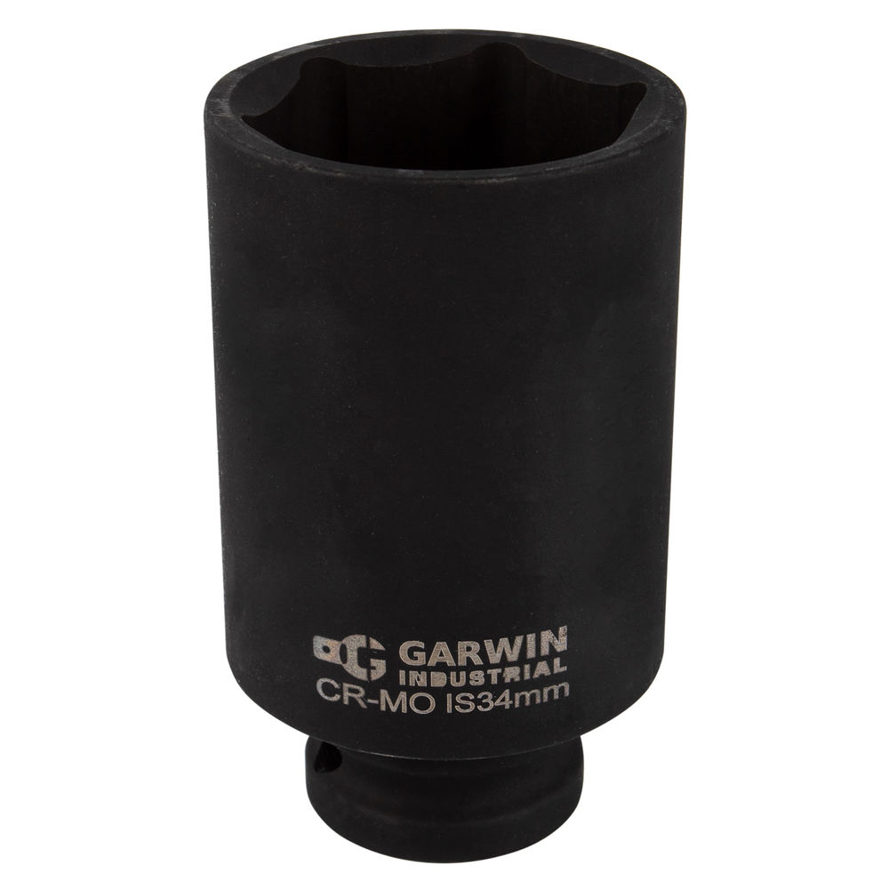 GARWIN PRO 620272-34 Головка, 1/2, 34 мм, торцевая, 6-гранная, ударная, глубокая (620272-34)