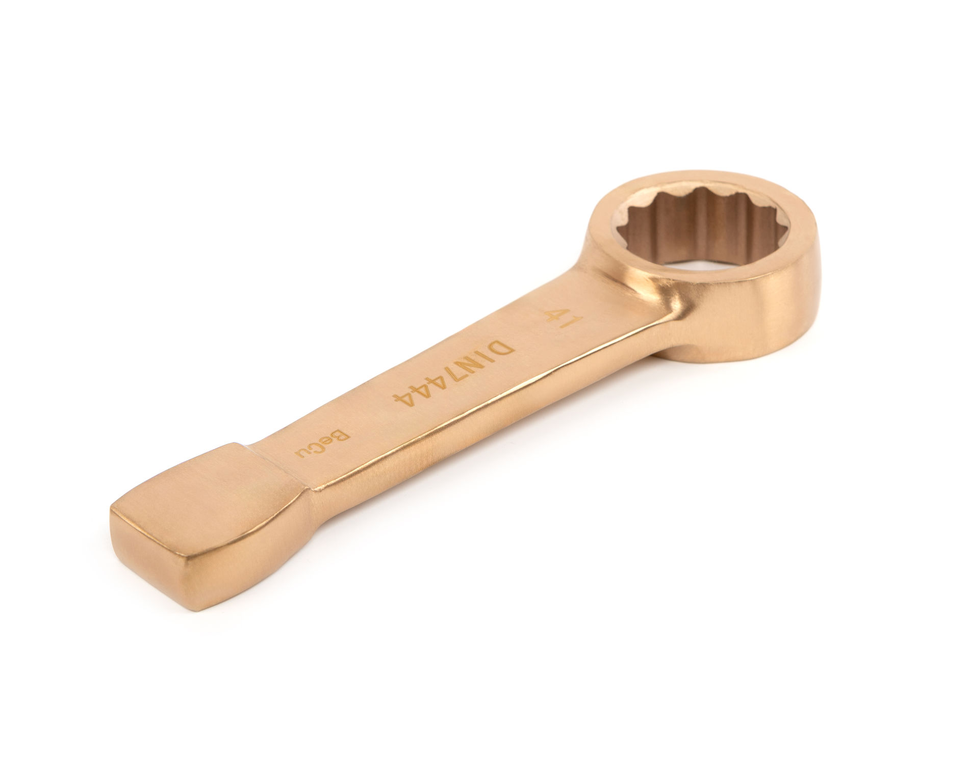 Ключ накидной односторонний ударный облегчённый 41 искробезопасный сплав BeCu 160A-41, HORTZ