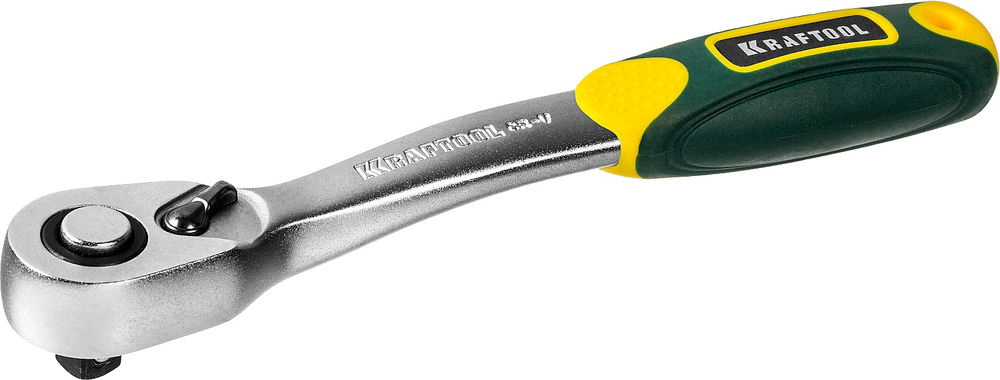 Трещотка изогнутая 1/4, 72 зубца для торцовых головок, Pro KRAFTOOL 27795-1/4