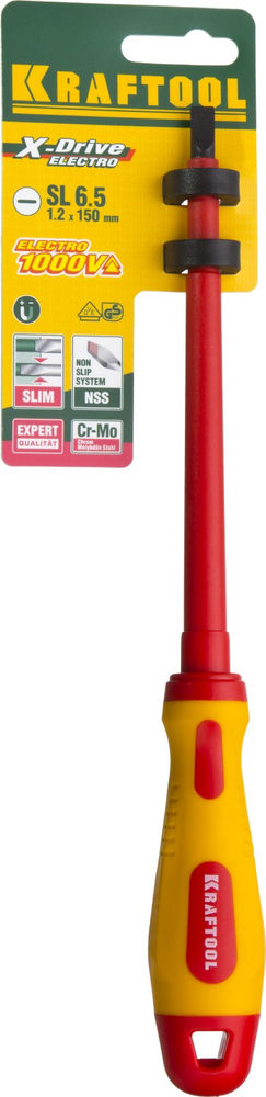 Отвертка высоковольтная SL6.5 х 150 мм KRAFTOOL 250083-6.5-150