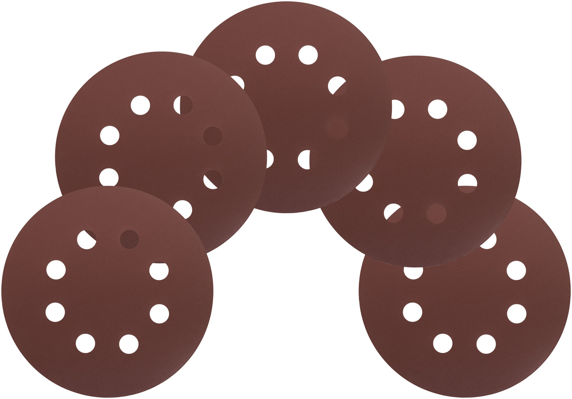 Круги шлифовальные с отверстиями (липучка), алюминий-оксидные, 125 мм, 5 шт. Р 1000 (39679)