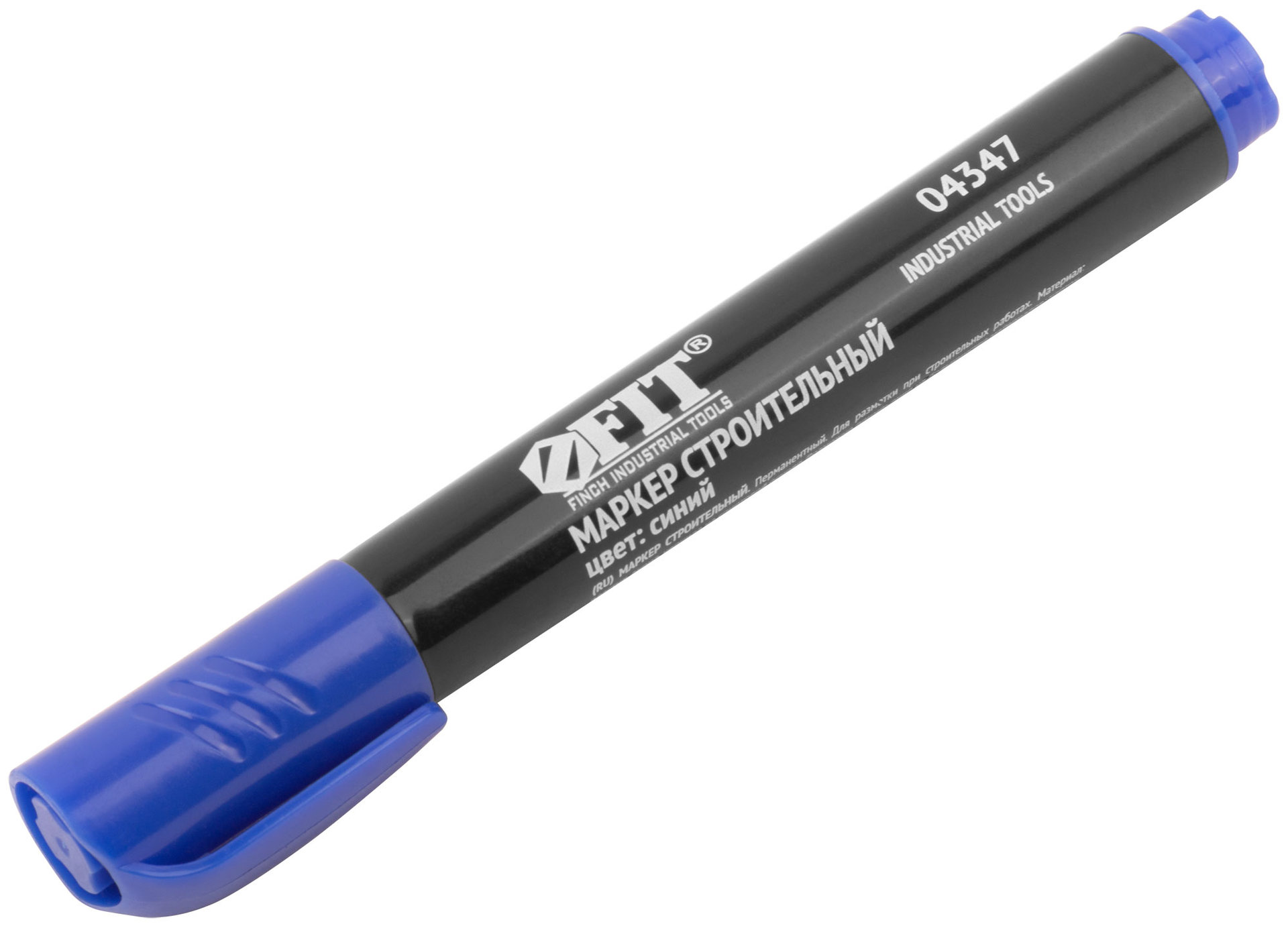Маркер строительный перманентный, синий (04347)