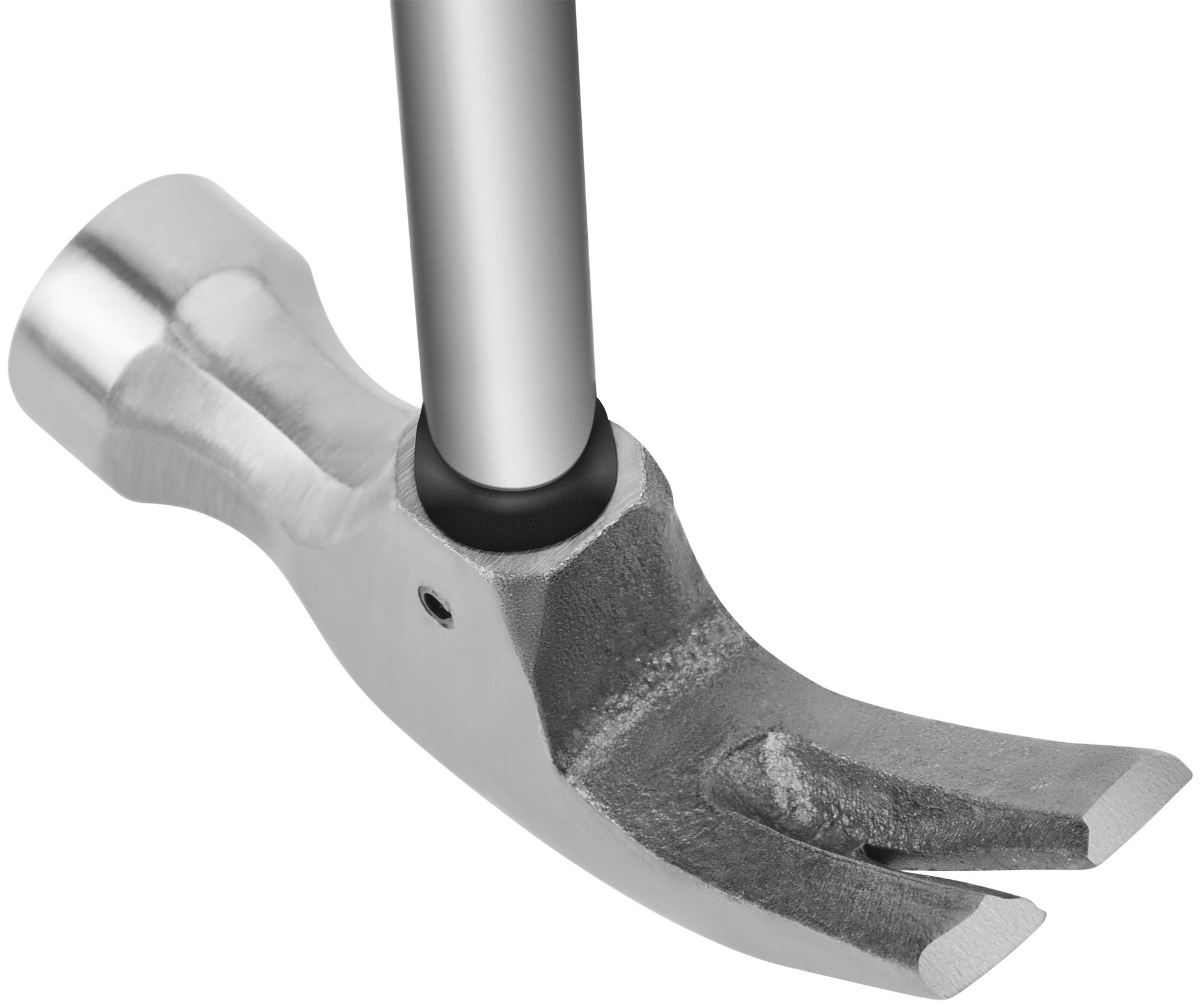 Молоток-гвоздодер, металлическая ручка, резиновая рукоятка 27 мм, 340 гр. (44612)