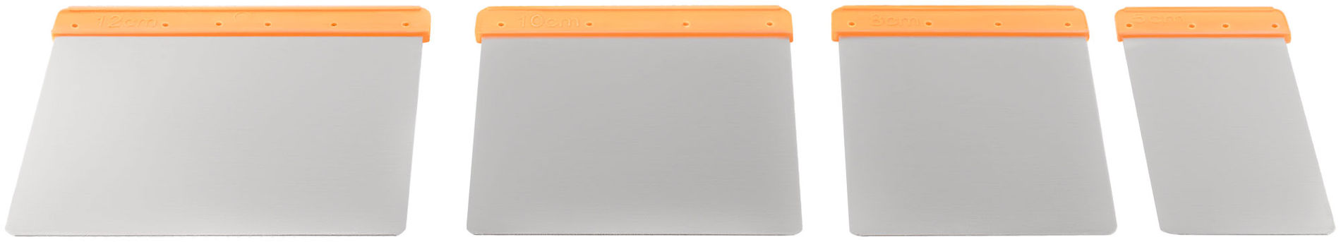 Набор японских шпателей, нержавеющая сталь, 4 шт: 50/80/100/120 мм (30-2500)