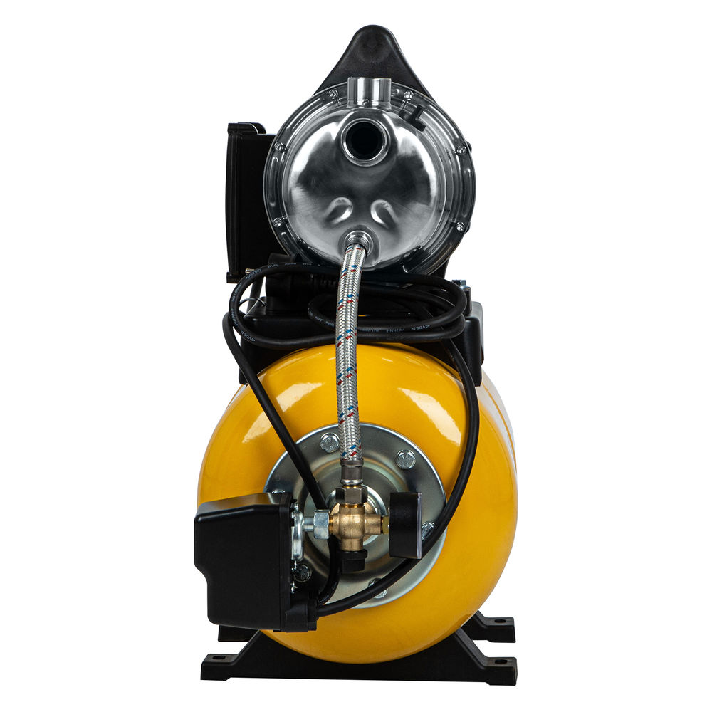 Насосная станция PS800X, 800 Вт, 3200 л/ч, ресивер 24 л, подъем 38 м, нержавейка Denzel (97210)