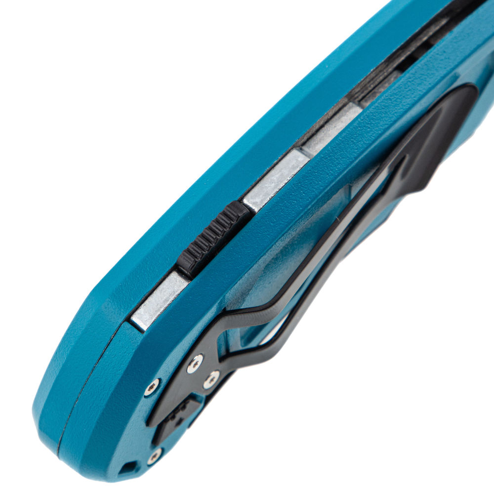 Нож, 130 мм, алюминиевый корпус, выдвижное трапециевидное лезвие 18 мм (SK-5) клипса для ремня, 4 лезвия Gross (78899)