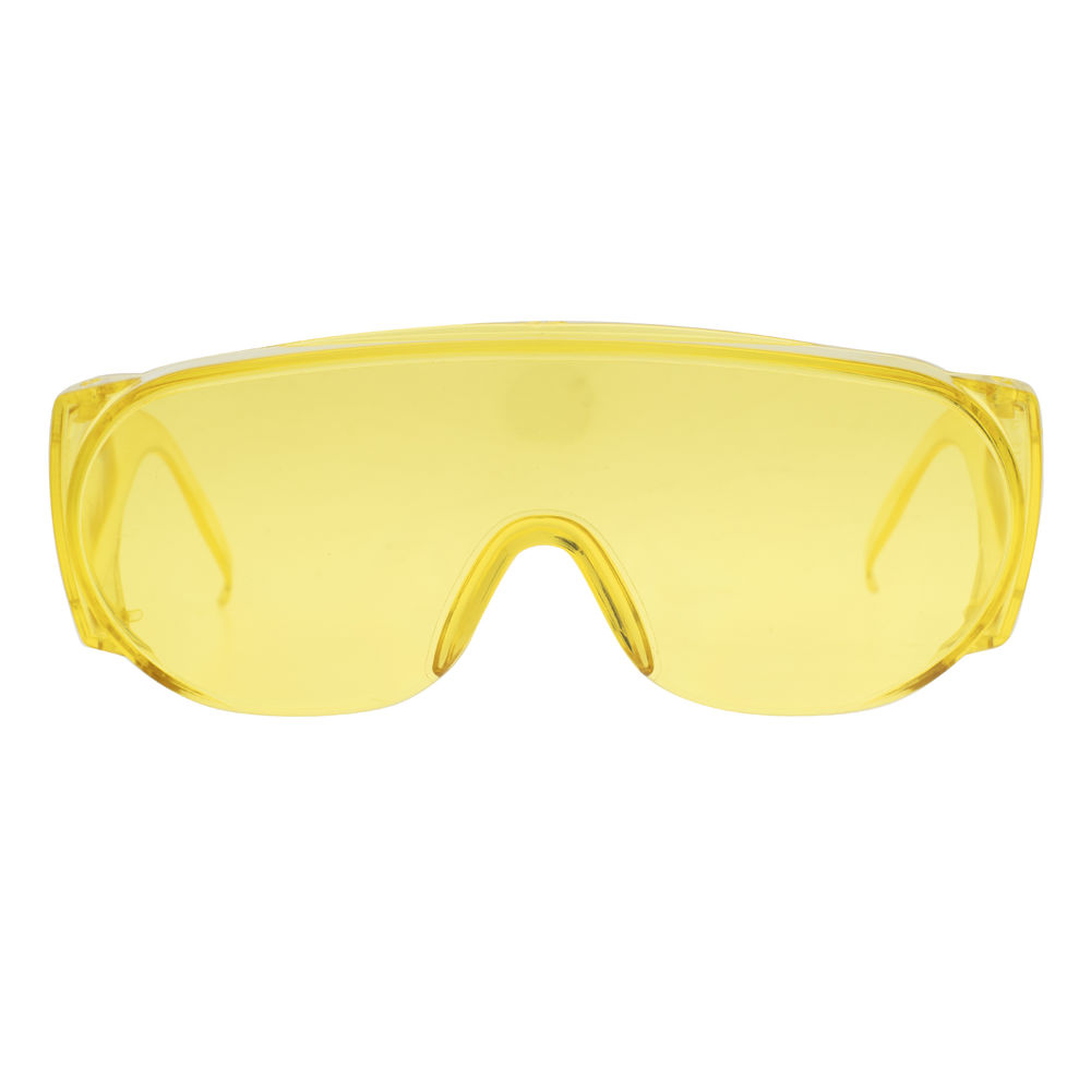 Очки защитные открытого типа, желтые, ударопрочный поликарбонат Сибртех (89157)