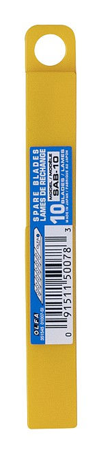 Сегментированные лезвия 9 мм, 10 шт, в пластиковом кейсе, угол наклона сегмента 30° OLFA OL-SAB-10