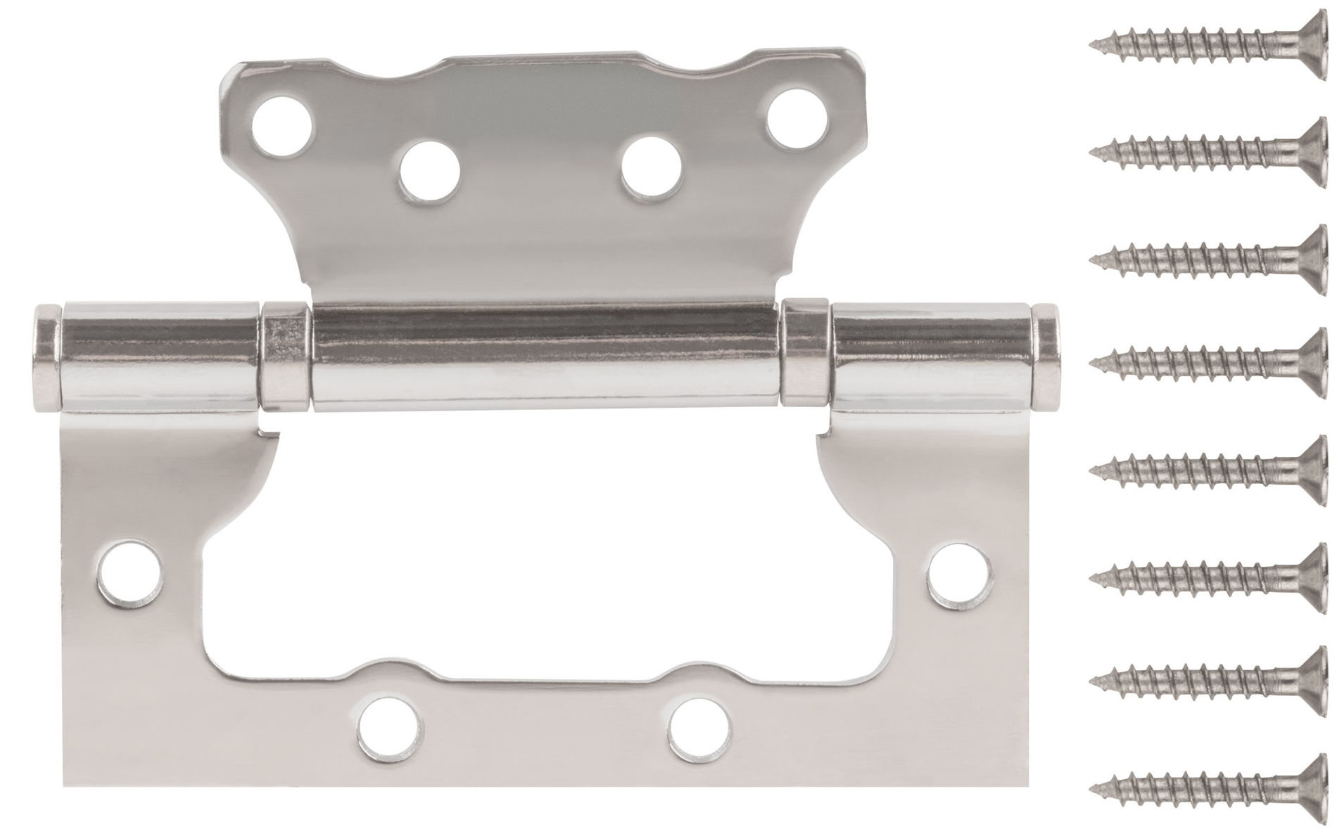 Петля дверная универсальная (без врезки) Стандарт 100х75х2,5 мм хром (2ВВ - СР) (66313)