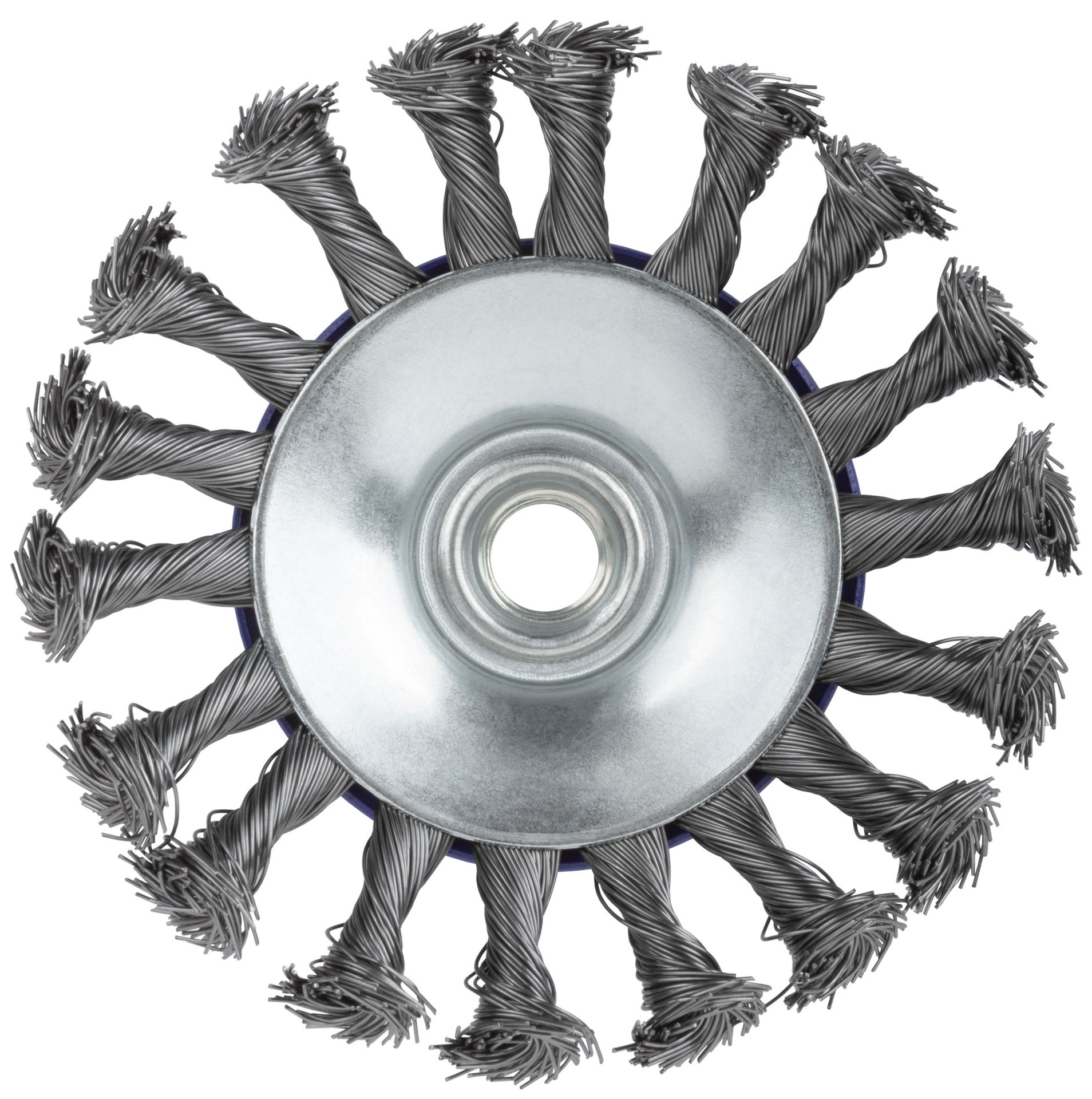 Щетка для УШМ, М14, тип Тарелка, крученая проволока 0,5 мм, 115 мм, блистер, CUTOP Profi (82-906)