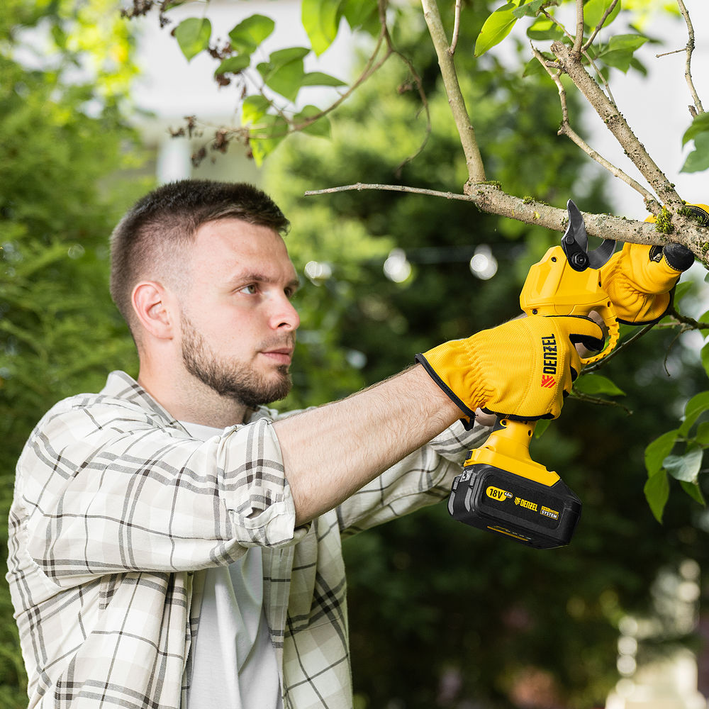 Секатор аккумуляторный CP-30-0, 18В Li-Ion Denzel (59436)