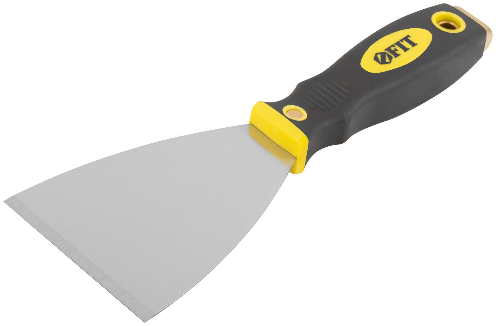 Шпатель для удаления ржавчины Профи, толщ. лезвия 1 мм, двухкомп.ручка с метал.бойком 3 (75 мм) (06673)