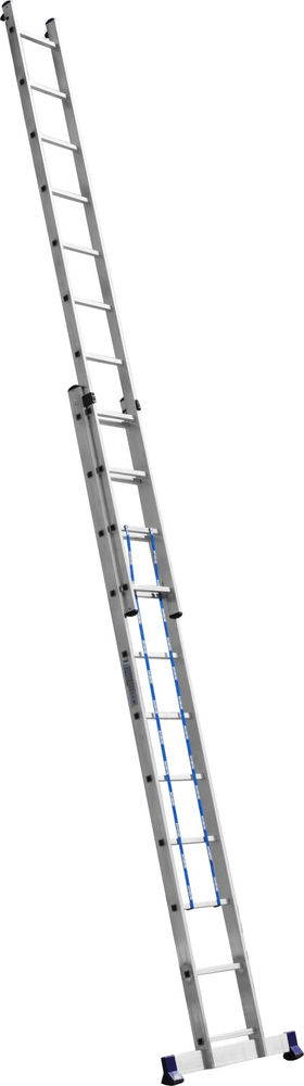Лестница двухсекционная алюминиевая 11 ступеней, со стабилизатором СИБИН 38823-11