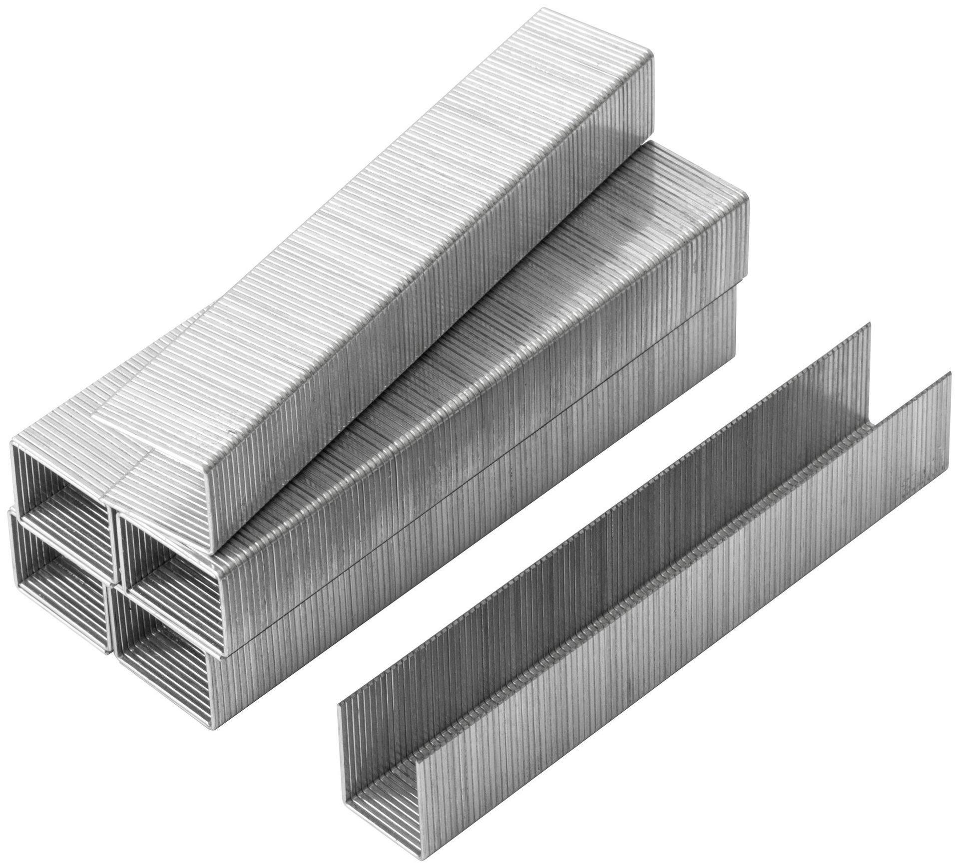 Скобы для степлера закалённые прямоугольные 11,3 мм х 0,7 мм (узкие тип 53) 14 мм, 1000 шт. (31314)