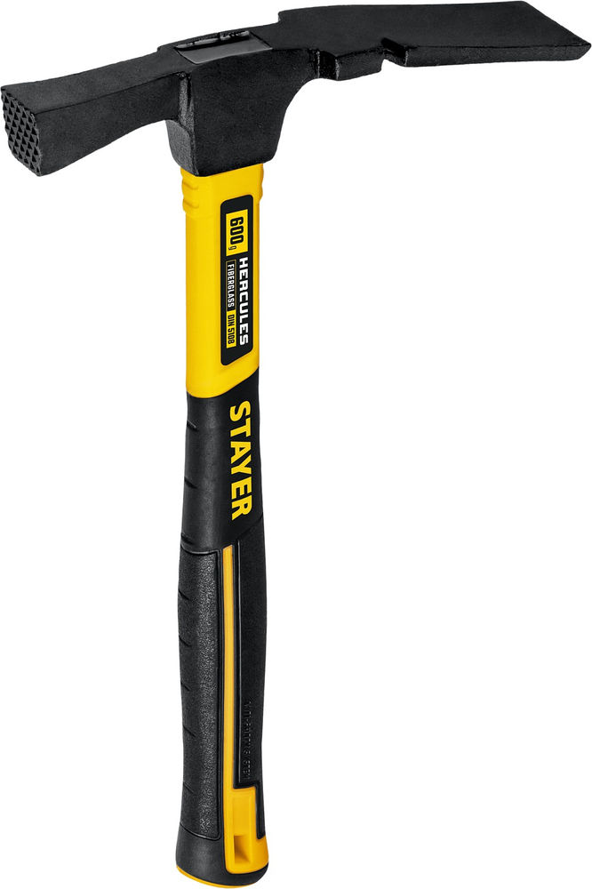 Молоток каменщика Hercules, 600 г, с фиберглассовой рукояткой STAYER Professional 20161_z01