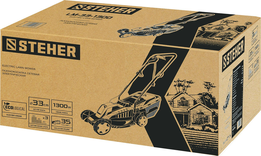 Косилка газовая сетевая ш/с 33 cм STEHER 1300 Вт LM-33-1300  