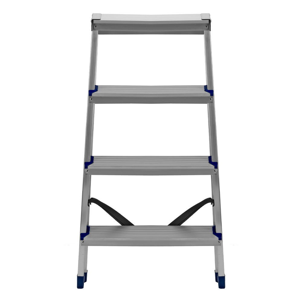 Стремянка двусторонняя 4 ступени, алюминиевая, Сибртех (97924)