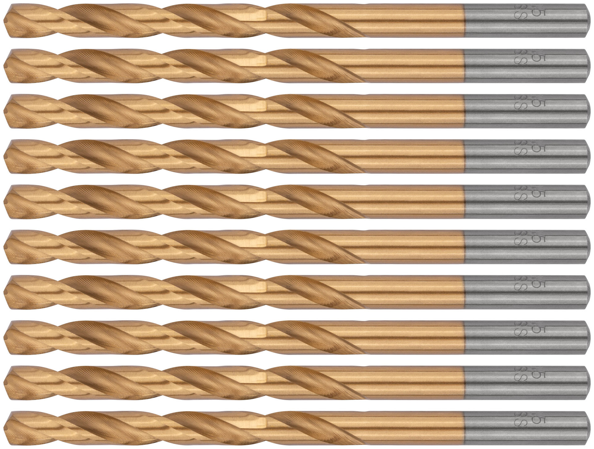 Сверла HSS по металлу, титановое покрытие 5,5 мм (10 шт.) (34155)