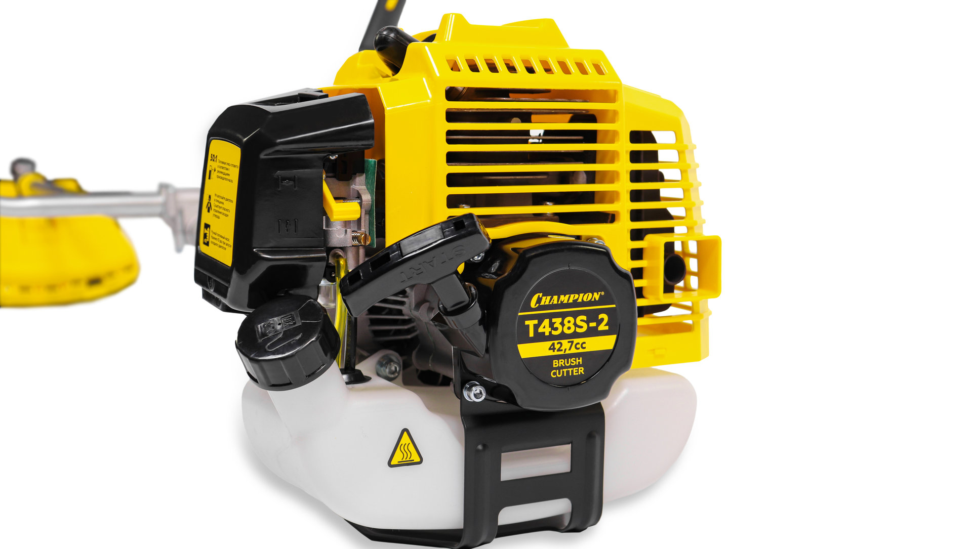 Триммер CHAMPION Т438S-2 неразъемн.прям. 1,25кВт 42,7см? 6,6кг HT21+40/255/25,4 U-ручка