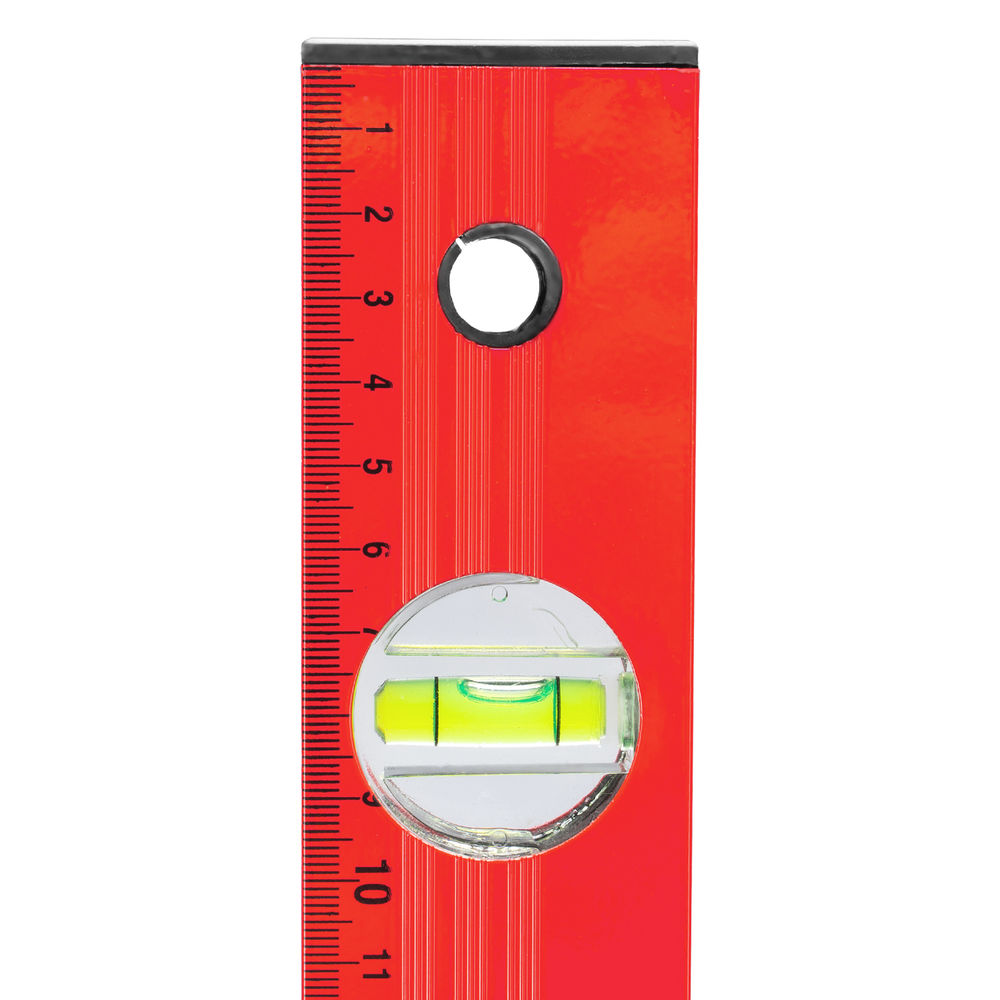 Уровень алюминиевый, 2000 мм, 3 глазка, красный, линейка Matrix (33241)