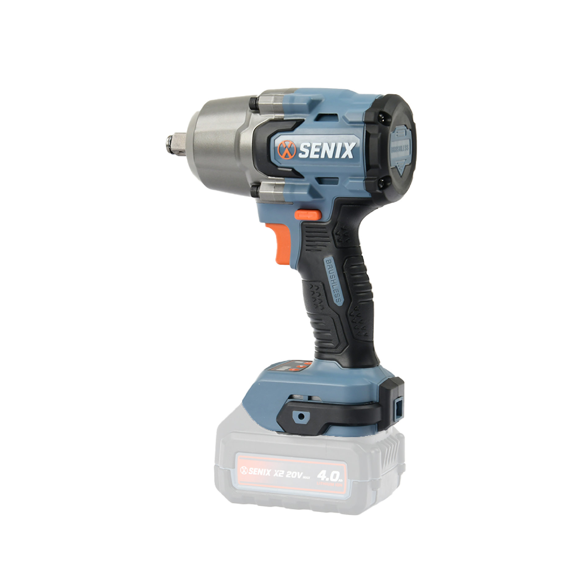 Импульсный гайковерт 1/2, 750 Нм, 1х4Ач, без АКБ и ЗУ X2 20В